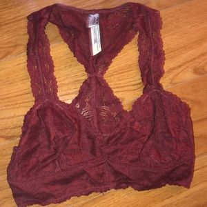 Free People burgundy bralette